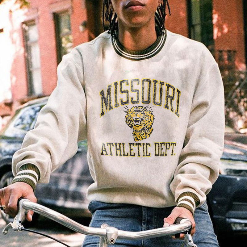 Fashion cozy designer tiger Missouri printed sweatshirt