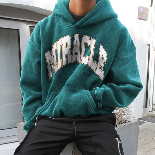 Miracle Letter Printed Men's Sweatshirt