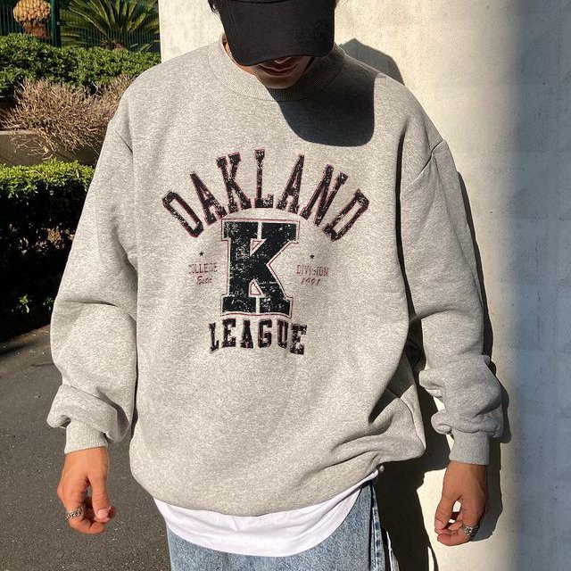 Vintage Letter Printed Men's Sweatshirt