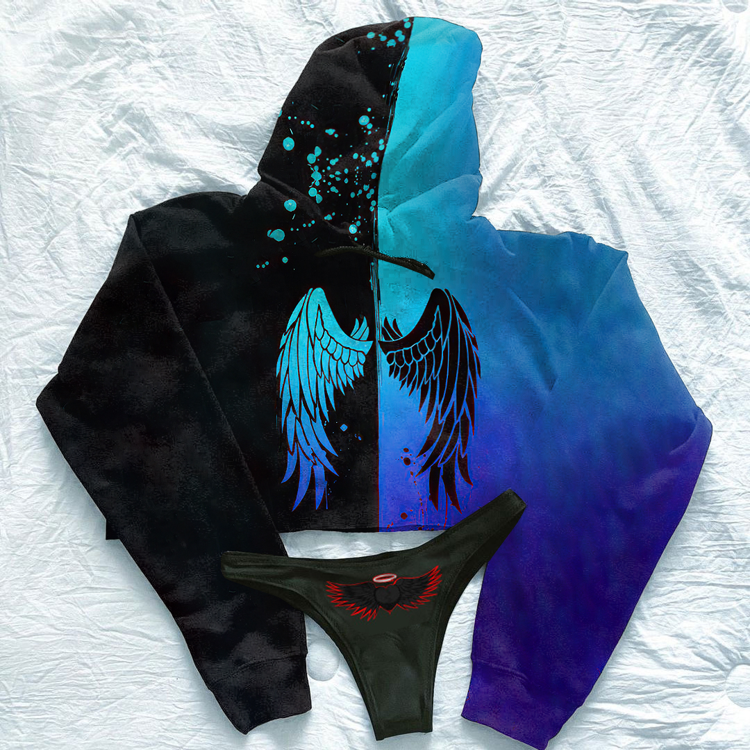 hooded sweatshirt two piece set