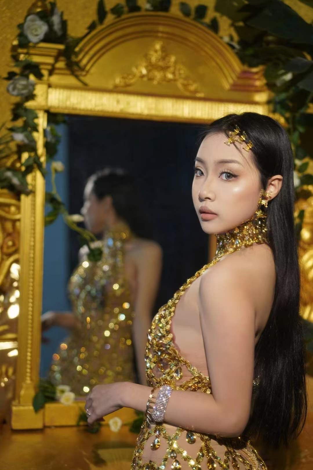 Neil Short Dress Gold