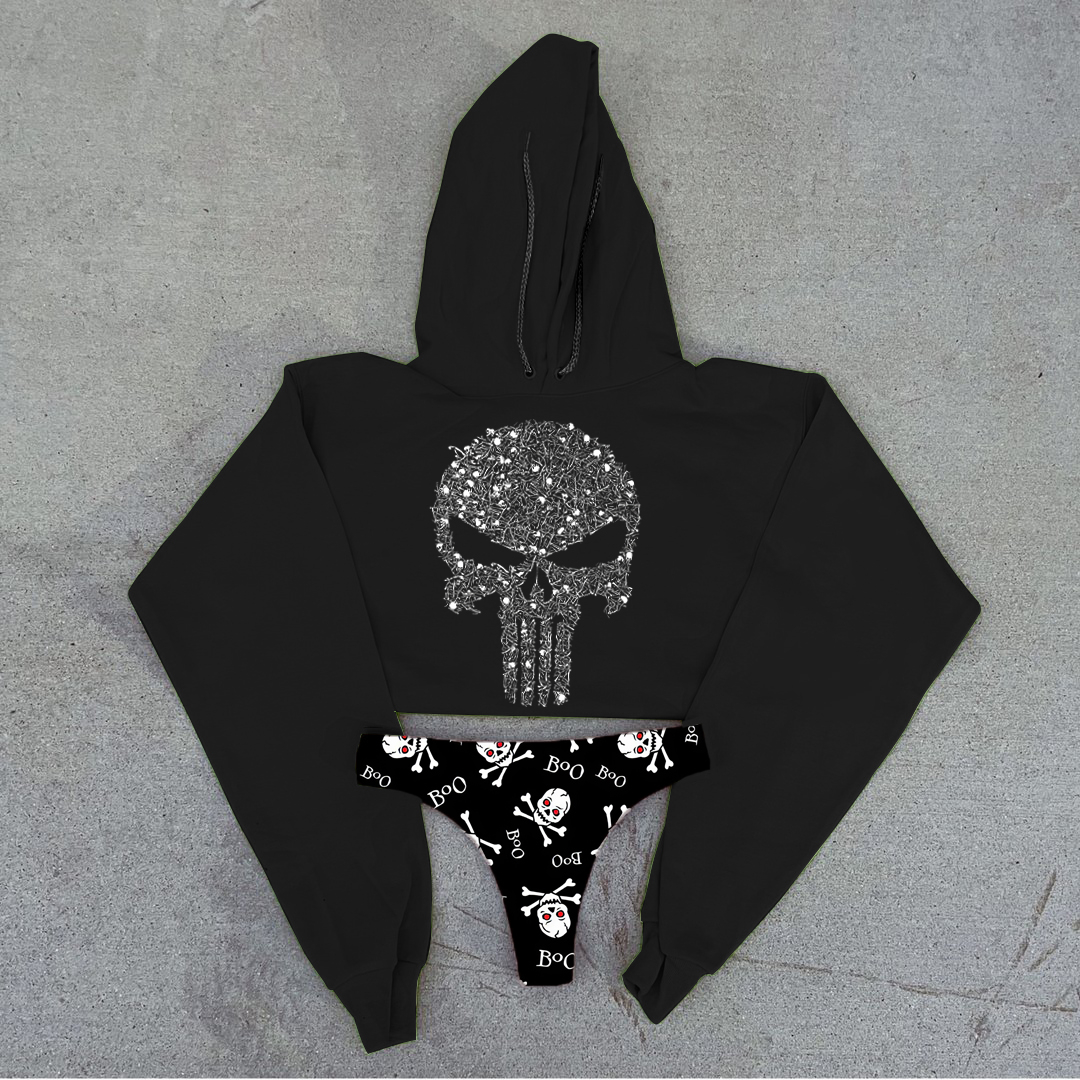 hooded sweatshirt two piece set