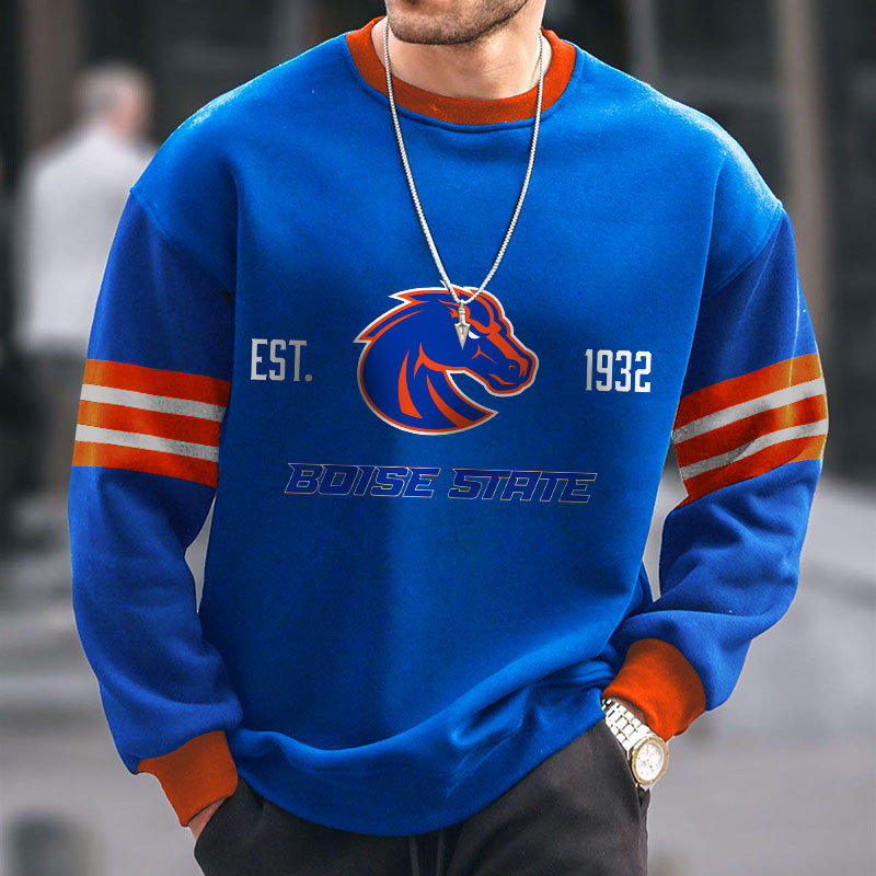 Men's Color Striped Contrast Sweatshirt