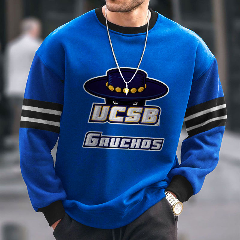 Men's Logo Blue Contrast Sweatshirt