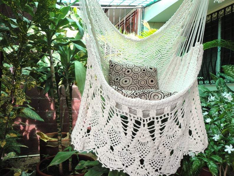 Hammock Chair White - Presidential Fringe