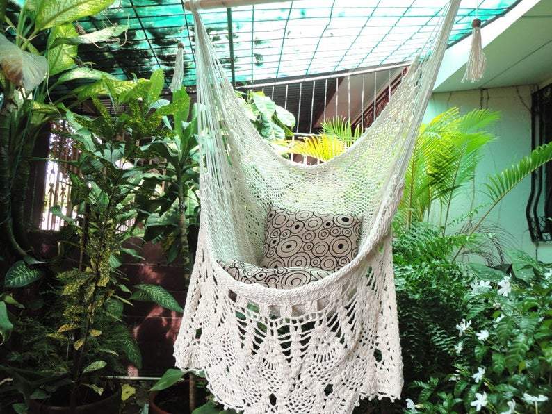 Hammock Chair White - Presidential Fringe