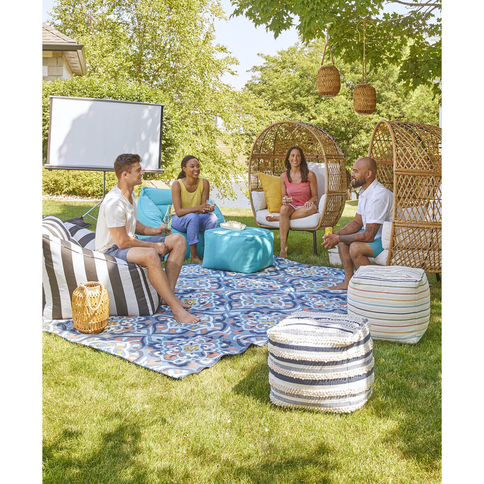 Stationary Outdoor Egg Chair