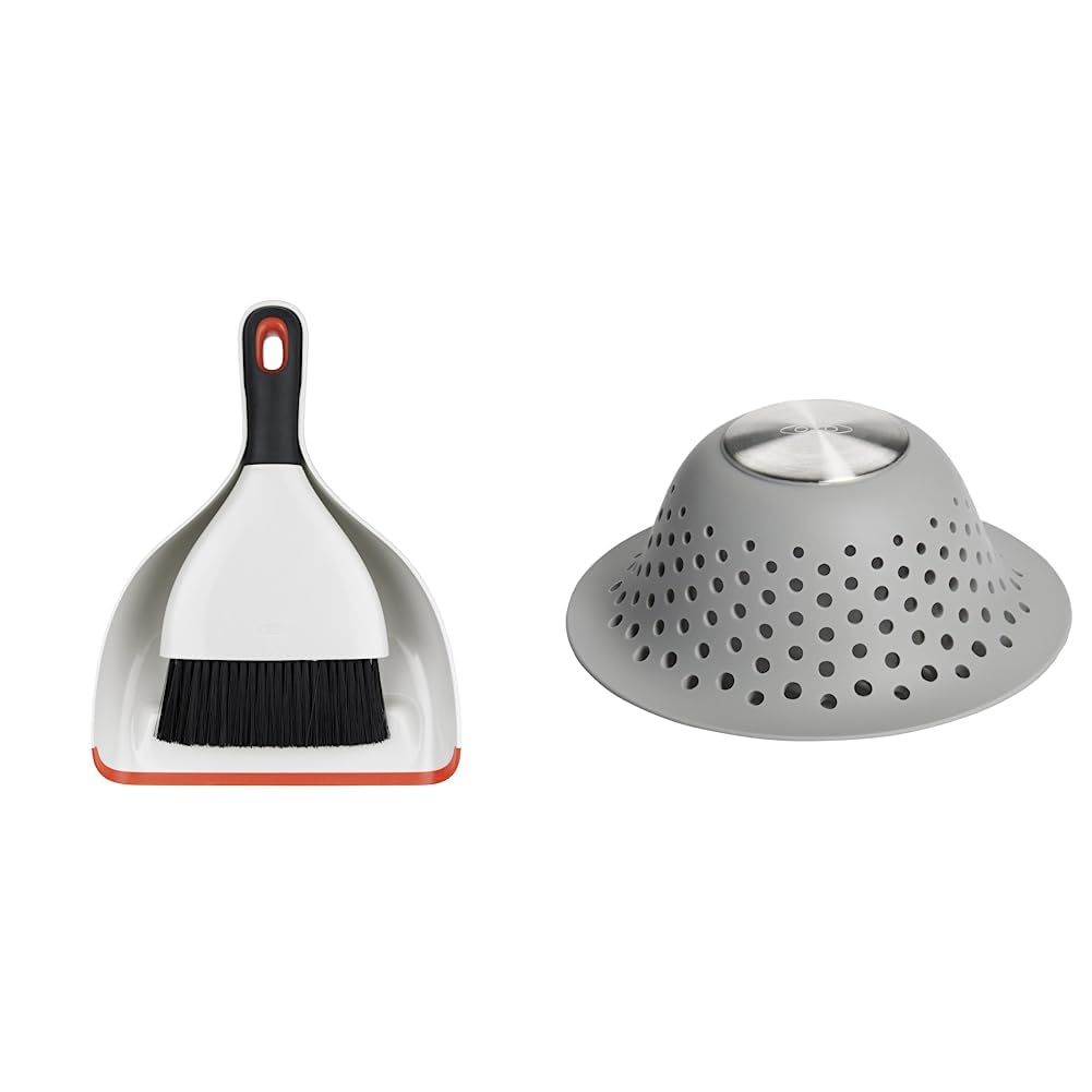 OXO Good Grips Dustpan and Brush Set. White