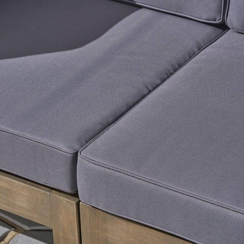 Patson Solid Wood 8 - Person Seating Group with Cushions