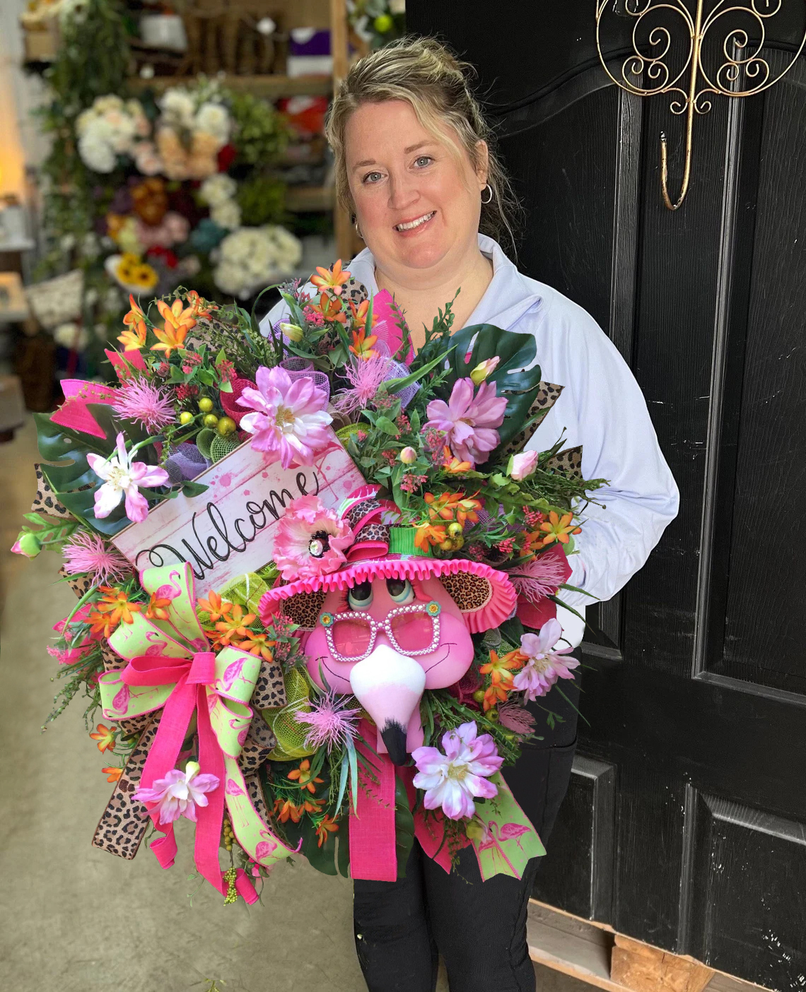 🦩Summer Flamingo Tropical Wreath-💝Mother's Day Hot Sale 45% Off💝