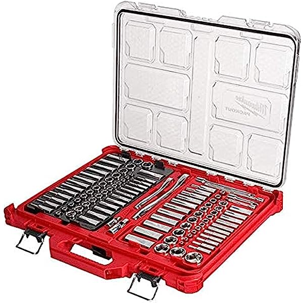 48-22-9486 1/4-3/8 Ratchet Socket Set w/PACKOUT Case - 106pc