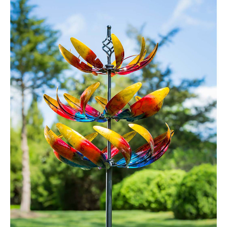 Three-tier metal wind spinner Garden Stake