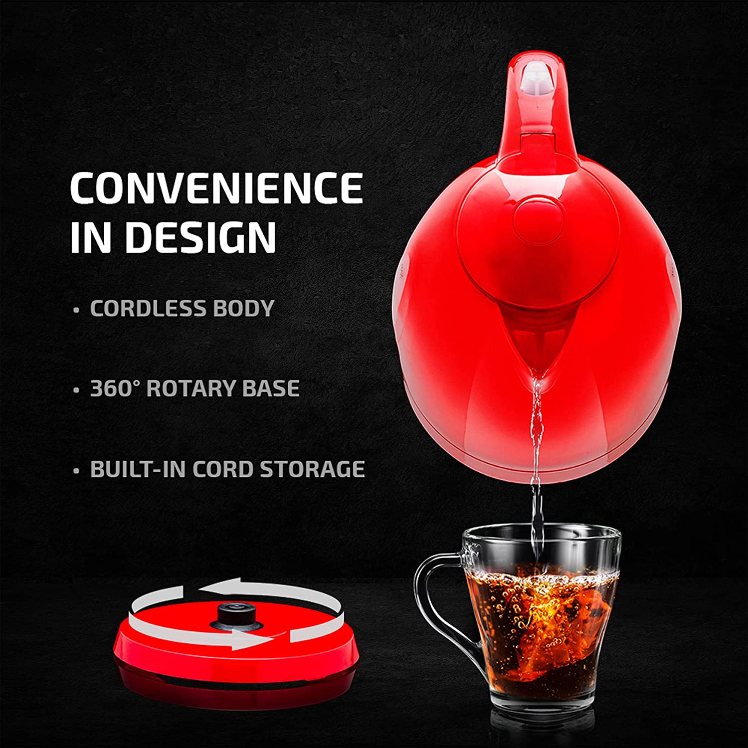 Electric Kettle Hot Water Heater 1.7 Liter