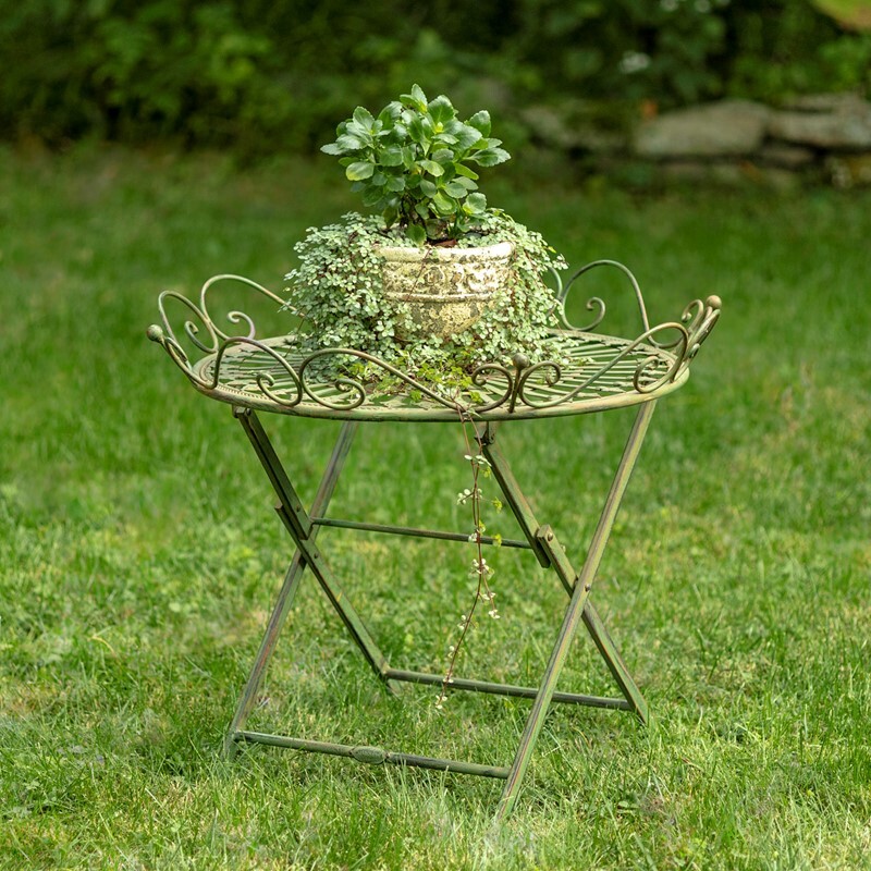 FOLDING IRON GARDEN TABLE