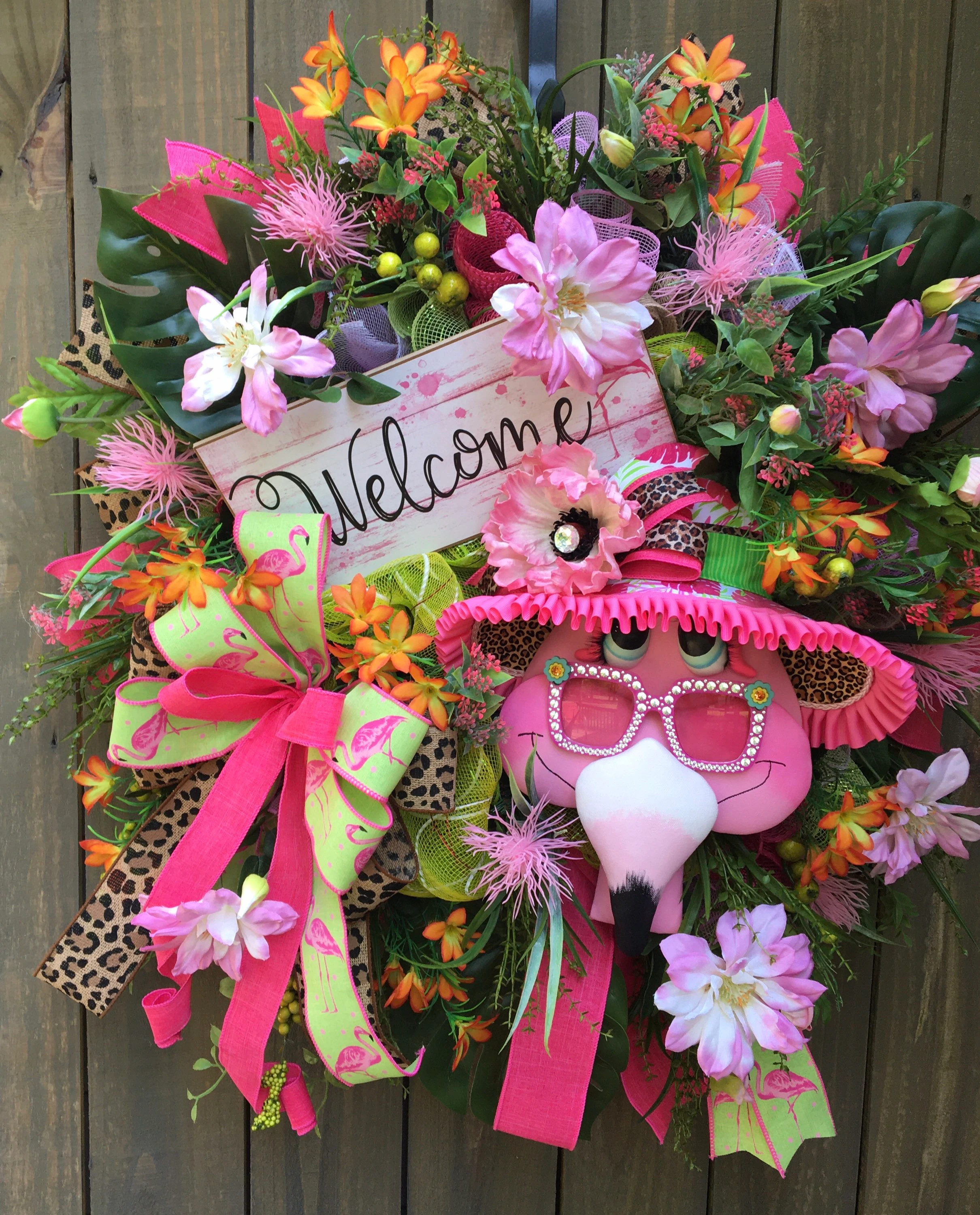 🦩Summer Flamingo Tropical Wreath-💝Mother's Day Hot Sale 45% Off💝