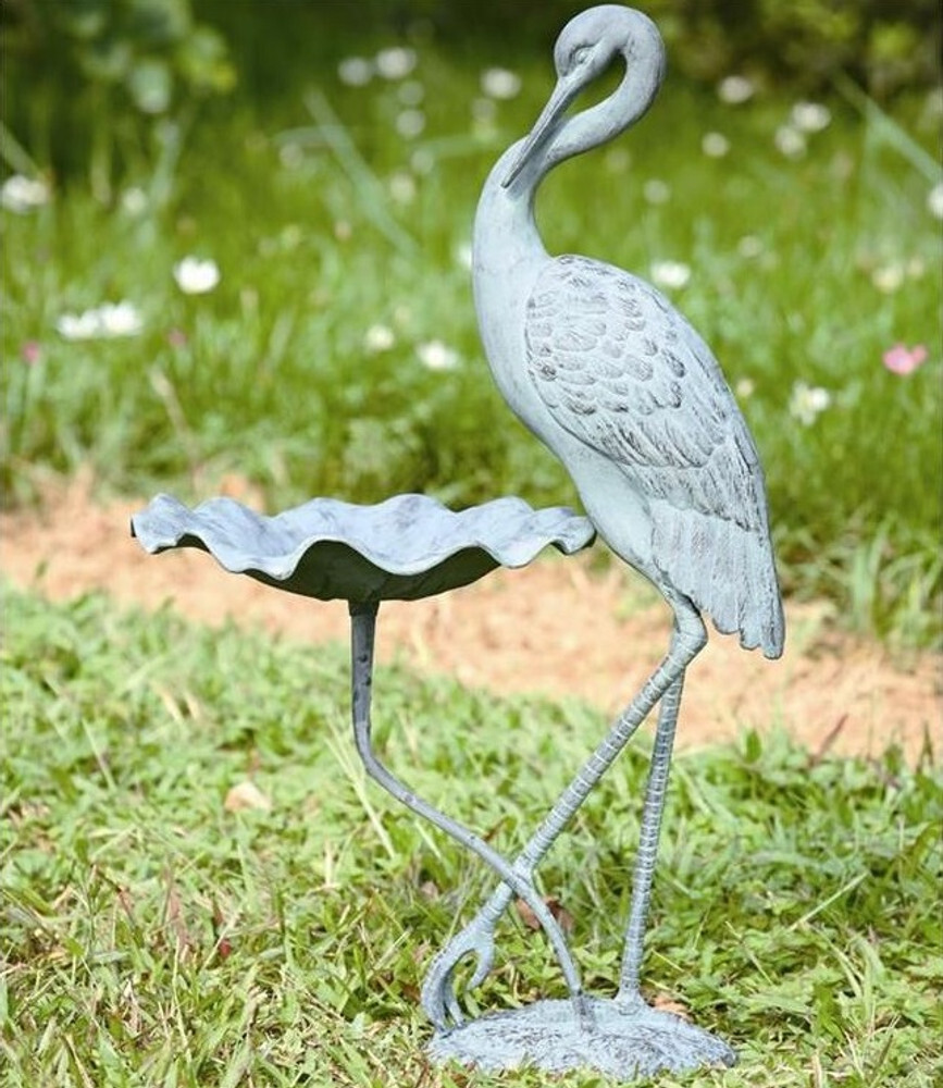 Crane Birdbath