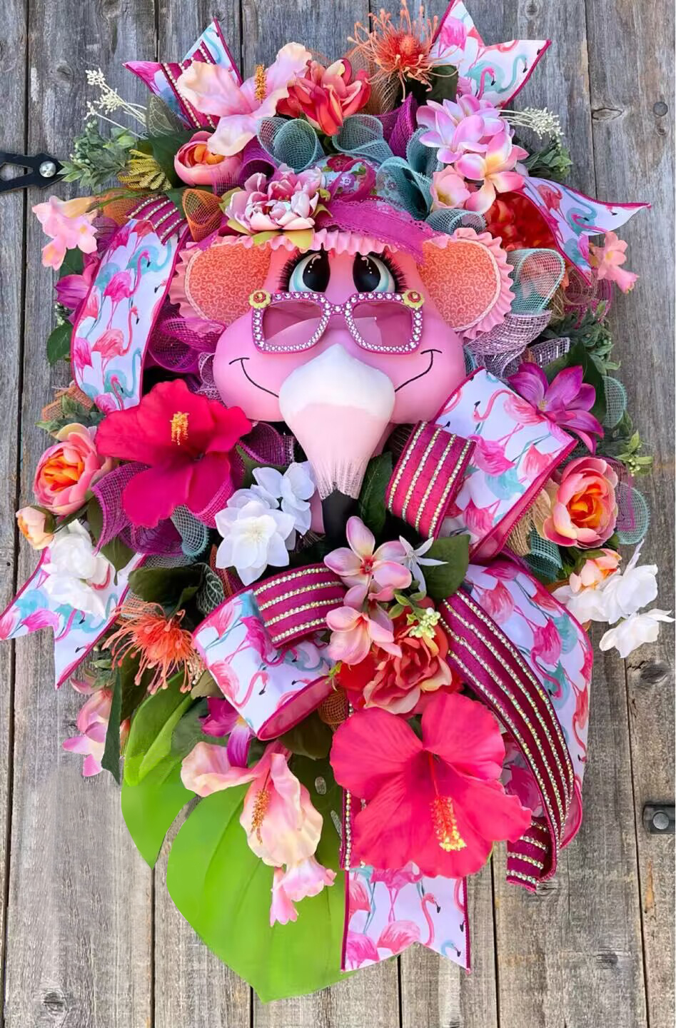 🦩Summer-Hot Sale-Flamingo Tropical Wreath🦩