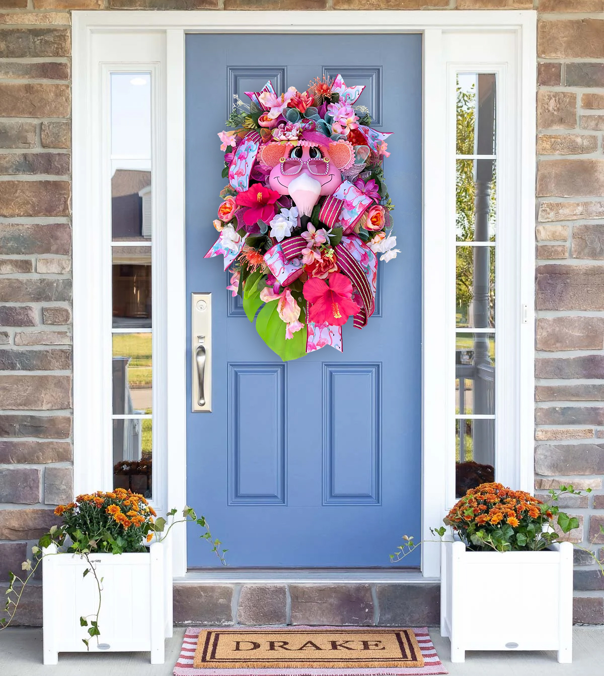 🦩Summer-Hot Sale-Flamingo Tropical Wreath🦩