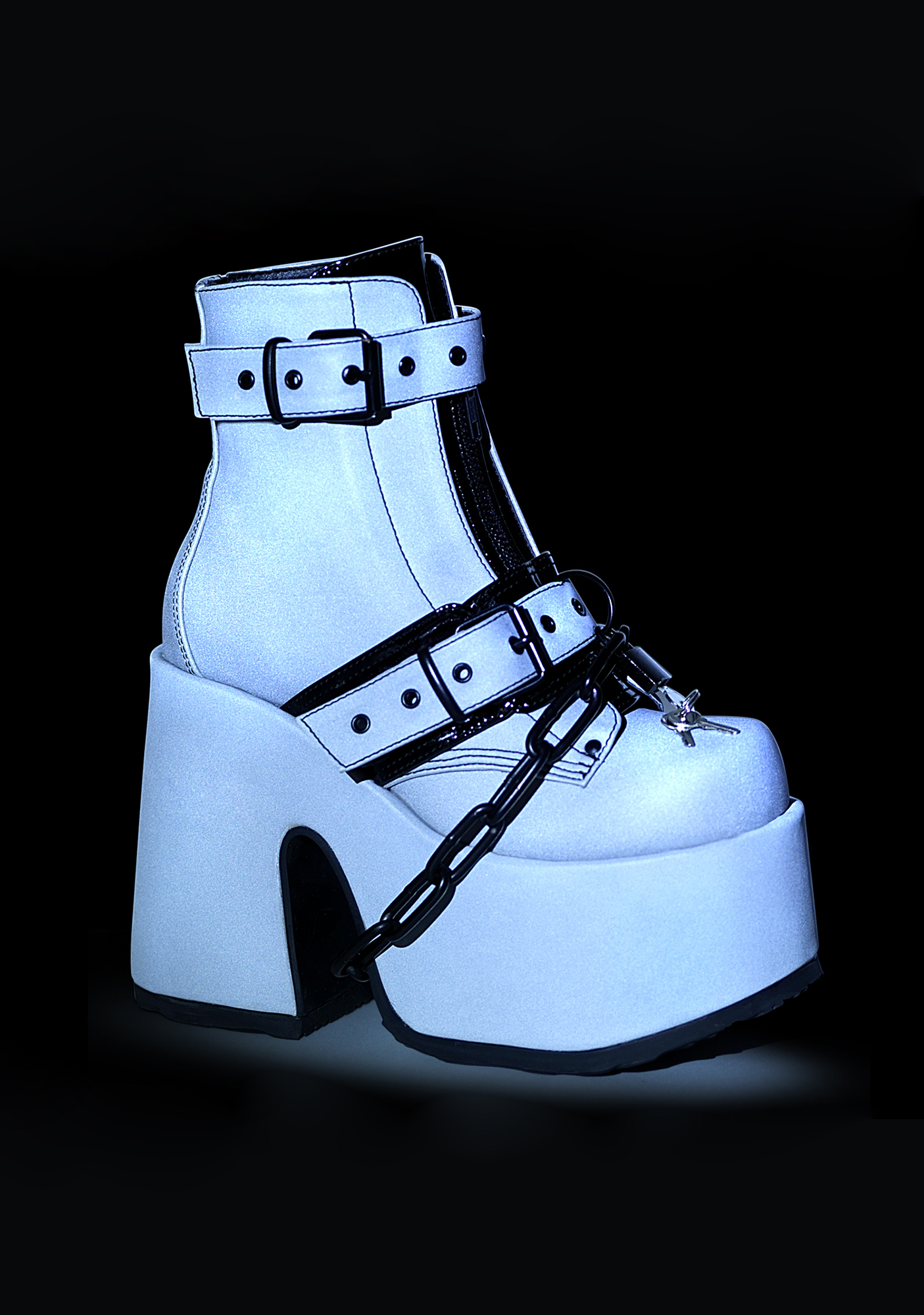 Glow In The Dark Ruin My Life Platform Ankle Boots
