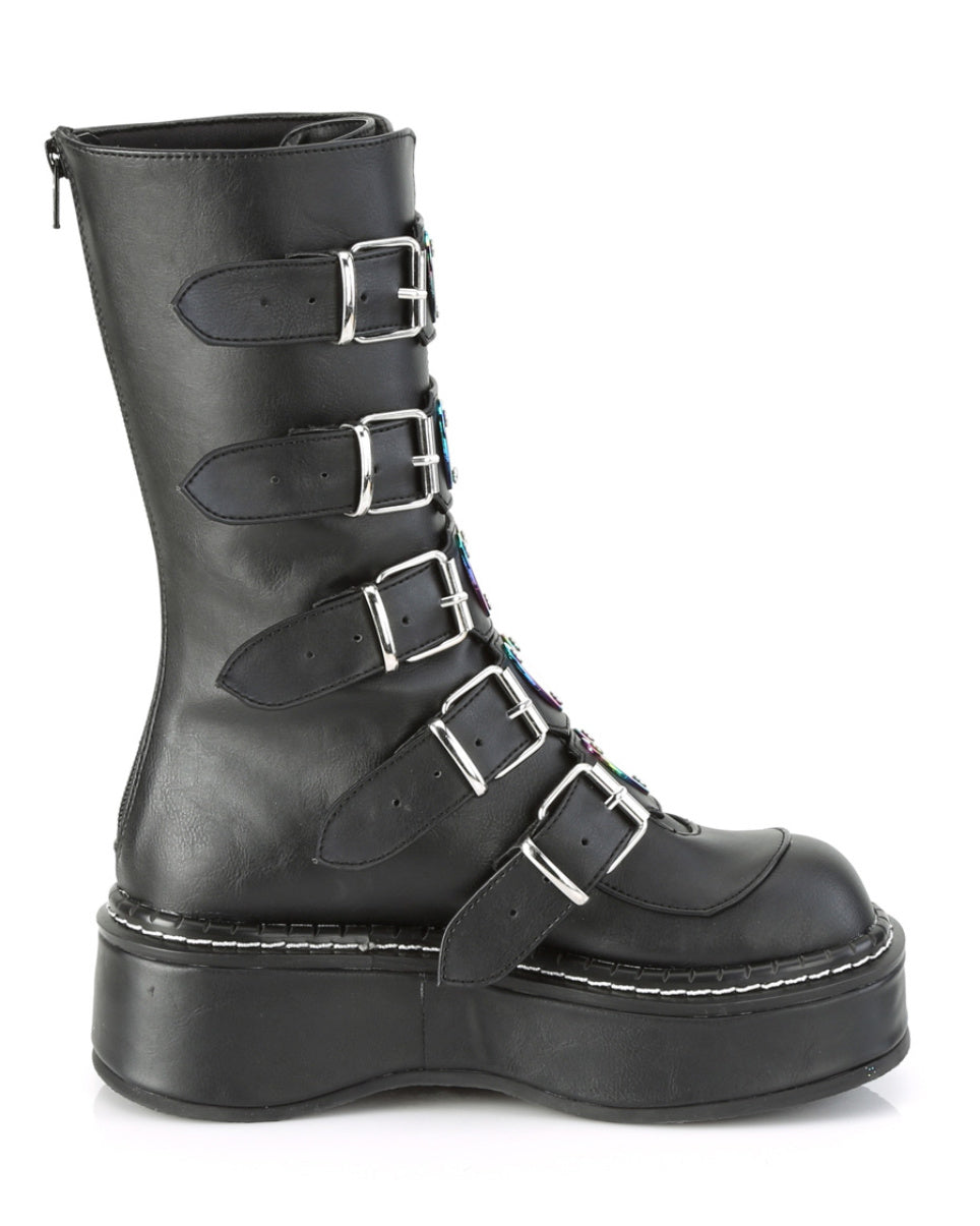 Emily Vegan Leather Heart-Buckle Boot