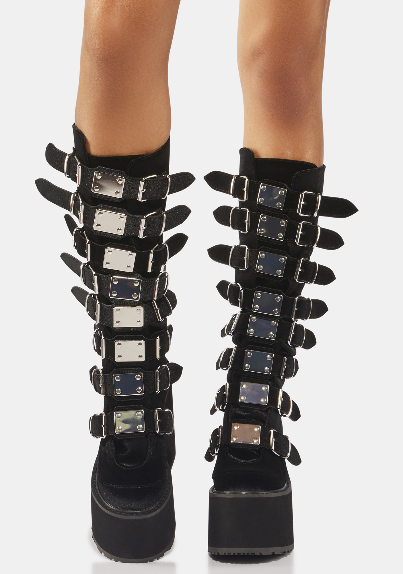 Black Velvet Trinity Boots