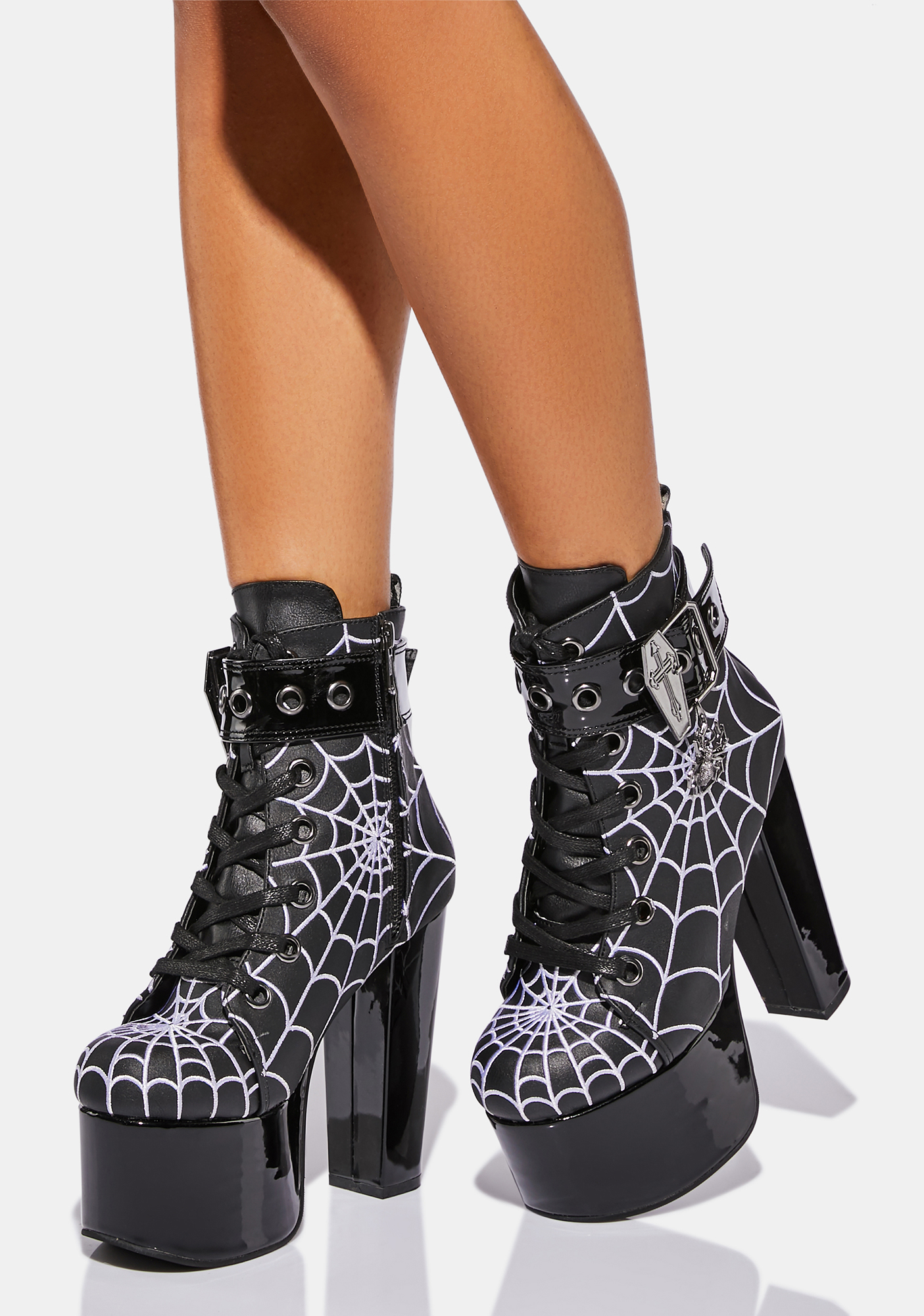 Woven Webs Platform Boots
