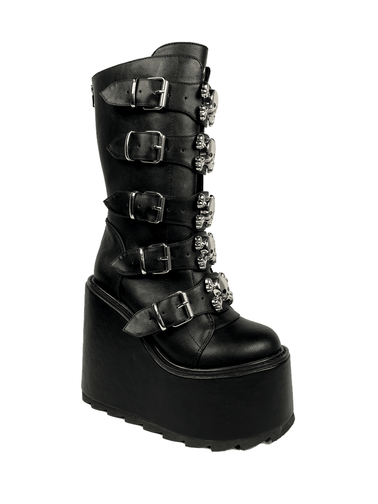 Boots Skull - Black/Silver