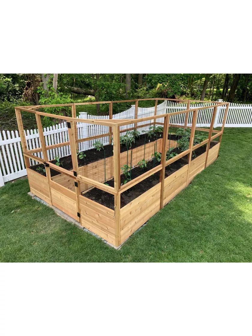 Garden in a Box with Deer Fence. 8' x 16'