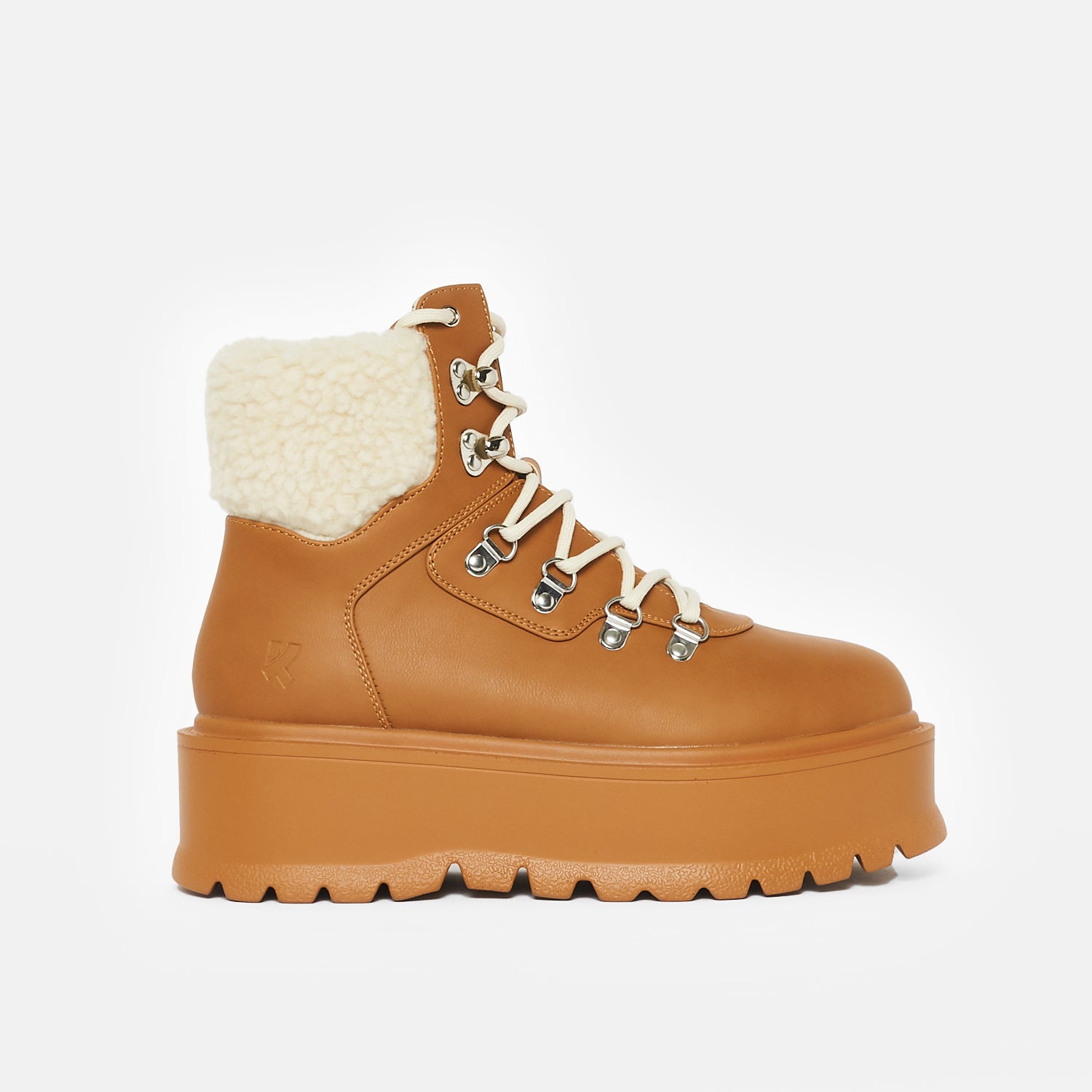 Kaldor Beige Fur Platform Boots