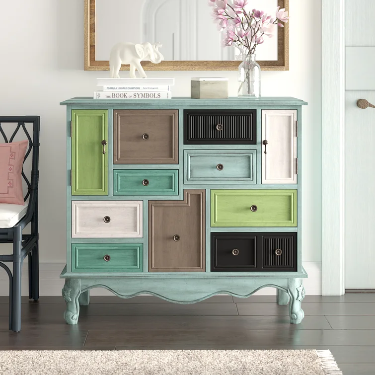 Ains 36.5'' Tall 2 - Door Apothecary Accent Cabinet