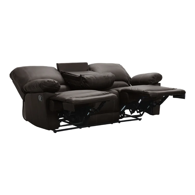 Edgar 81'' Faux Leather Pillow Top Arm Reclining Sofa