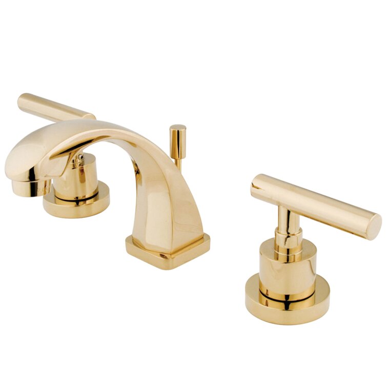 Widespread Bathroom Faucet with Drain Assembly
